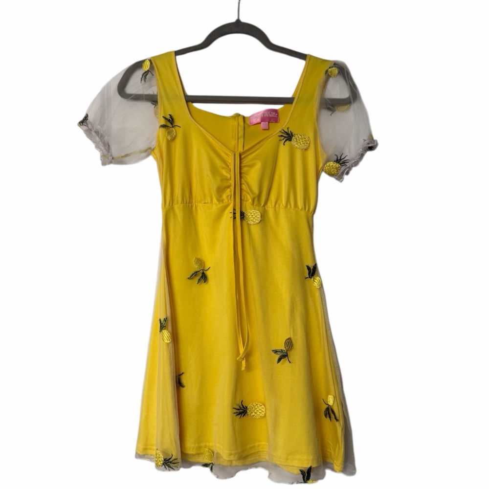 Sugar Thrillz Yellow Pineapple Mini Dress